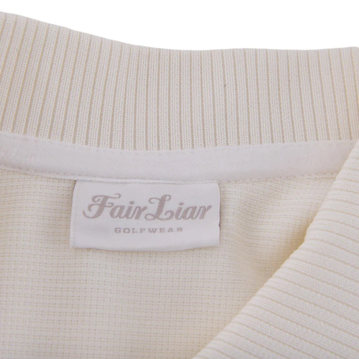 Fairliar Puff Sleeve Collar Golf Polo Cream - SS25 Women