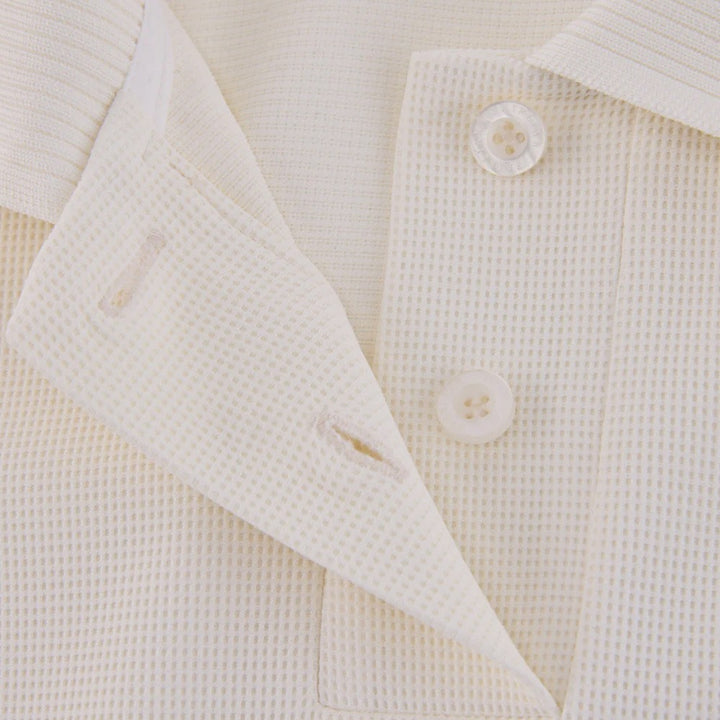 Fairliar Puff Sleeve Collar Golf Polo Cream - SS25 Women