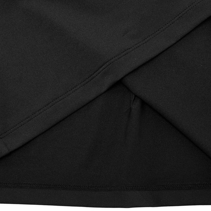 Fairliar Big Collar Ribbon Sleeveless Golf Polo Black - SS25 Women
