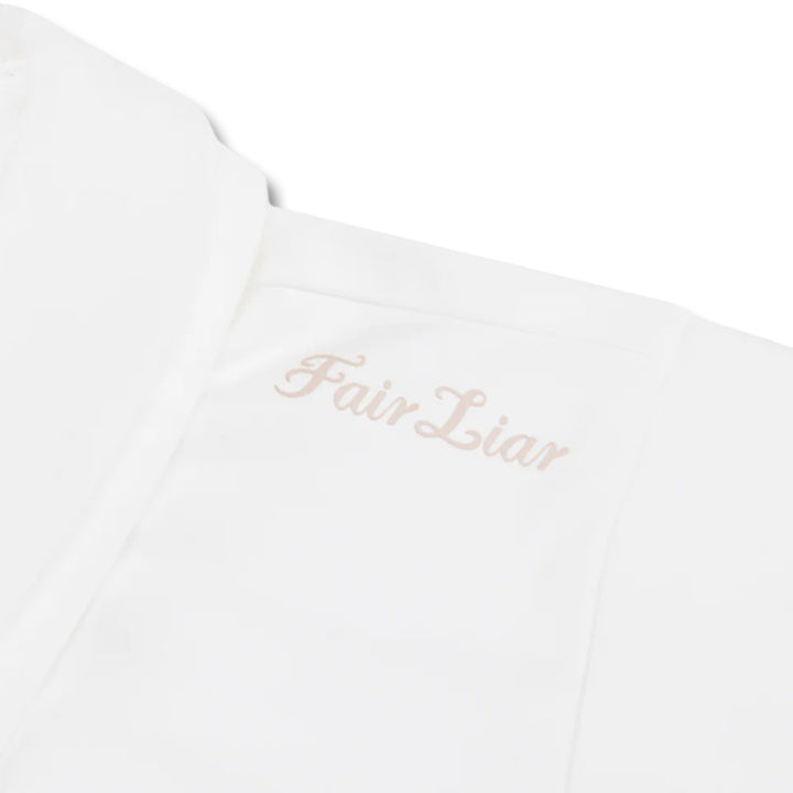 Fairliar Front Shirring Sleeveless Golf Polo White - SS25 Women