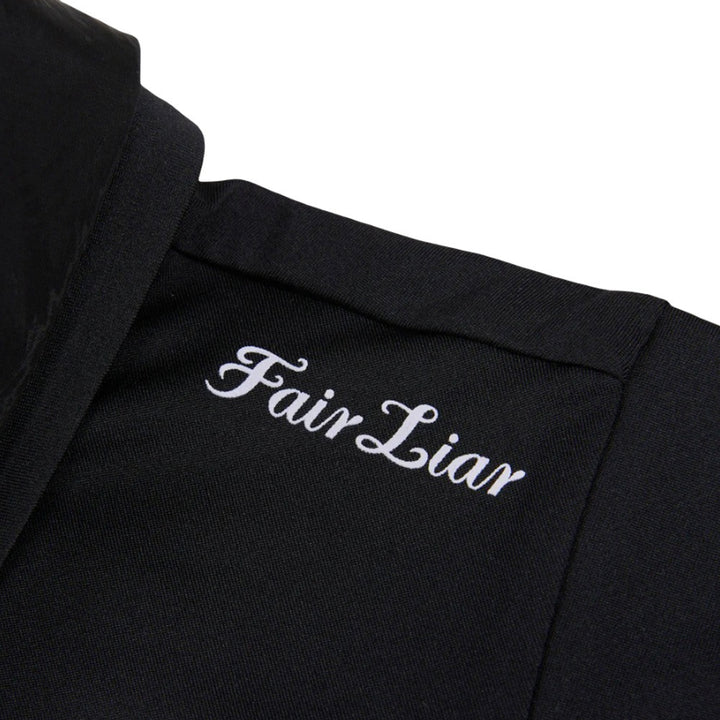 Fairliar Front Shirring Sleeveless Golf Polo Black - SS25 Women