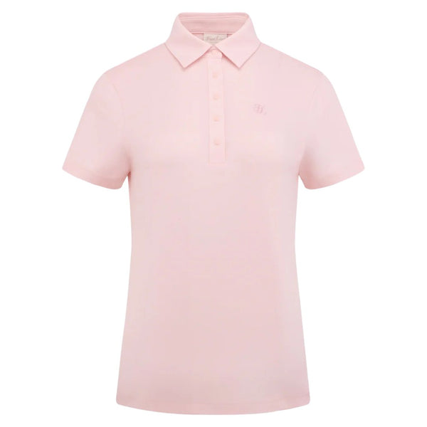 Fairliar Loose Fit Logo Symbol Golf Polo Pink - SS25 Women