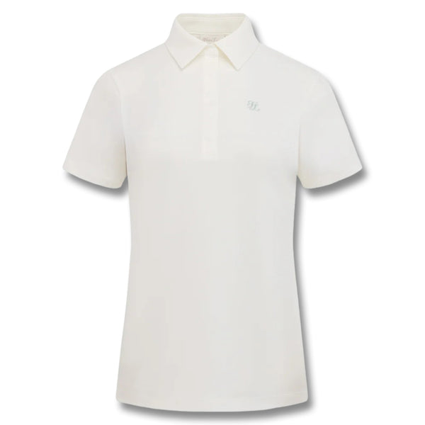 Fairliar Loose Fit Logo Symbol Golf Polo White - SS25 Women