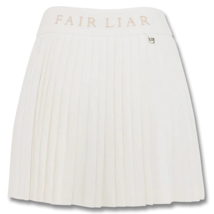 Fairliar Pique Pleated Golf Skirt White - SS25 Women
