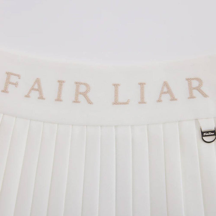 Fairliar Pique Pleated Golf Skirt White - SS25 Women