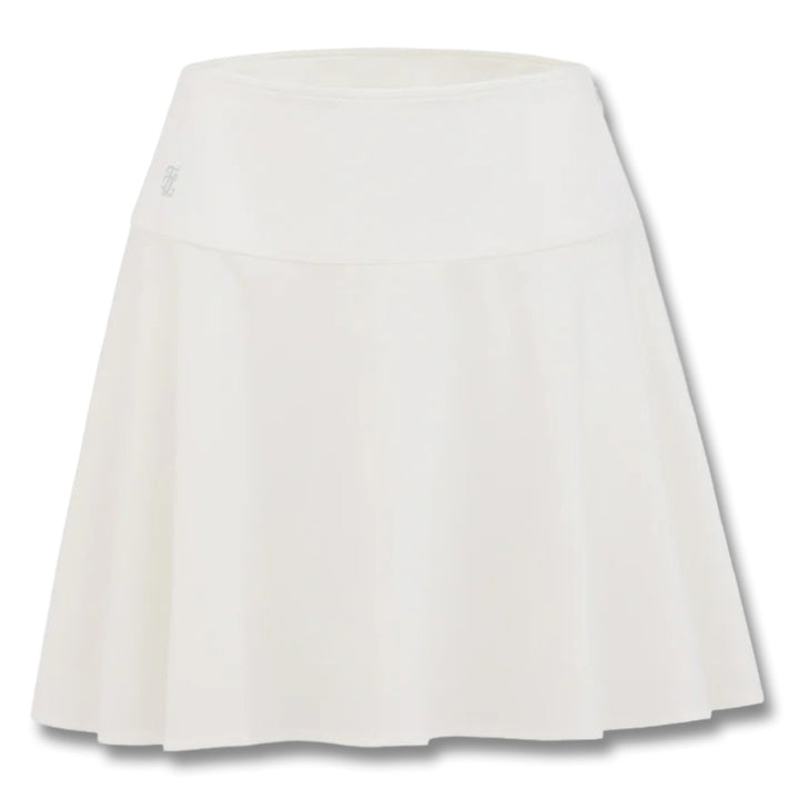 Fairliar High Waist Jersey Flared Golf Skirt White - SS25 Women