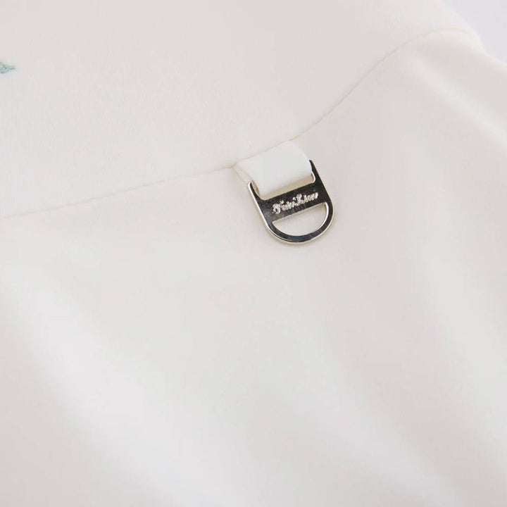 Fairliar High Waist Jersey Flared Golf Skirt White - SS25 Women