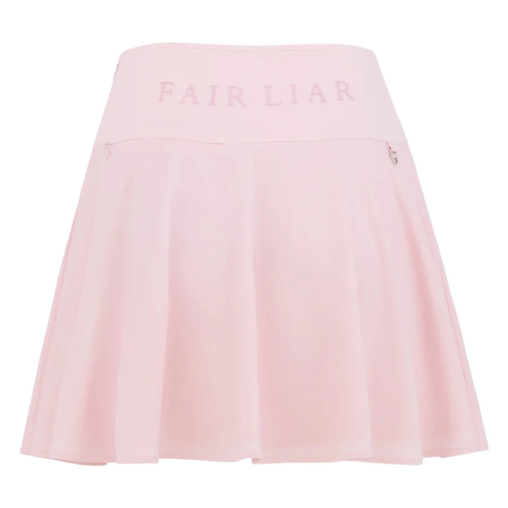 Fairliar High Waist Jersey Flared Golf Skirt Pink - SS25 Women
