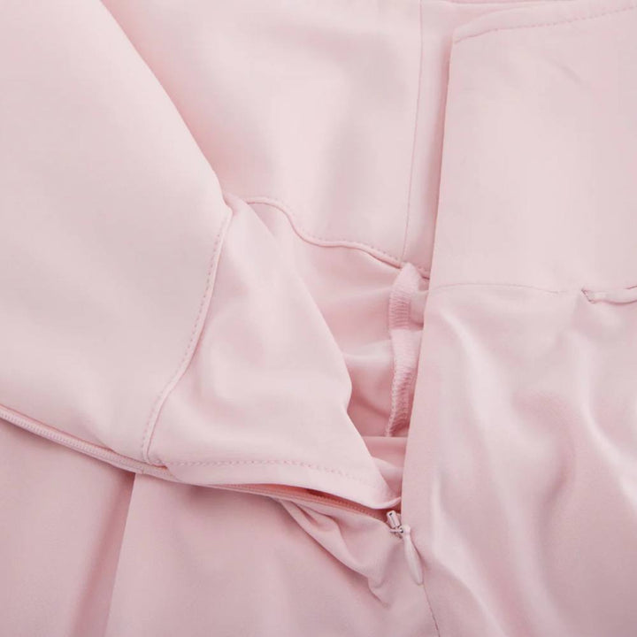 Fairliar High Waist Jersey Flared Golf Skirt Pink - SS25 Women
