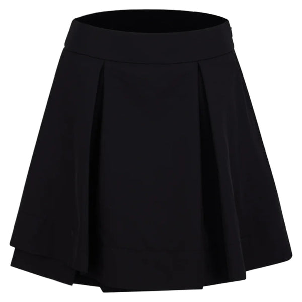 Fairliar Double Layer Flared Golf Skirt Black - SS25 Women