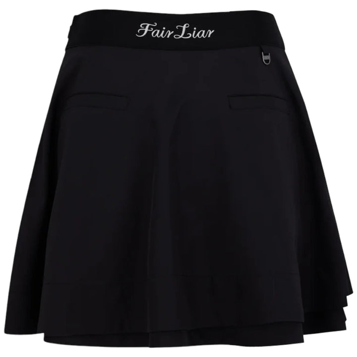 Fairliar Double Layer Flared Golf Skirt Black - SS25 Women