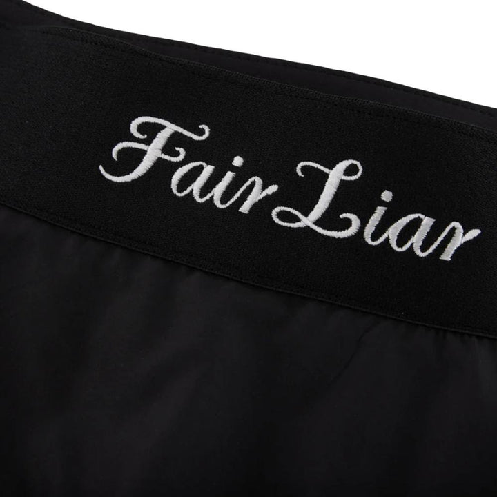 Fairliar Double Layer Flared Golf Skirt Black - SS25 Women