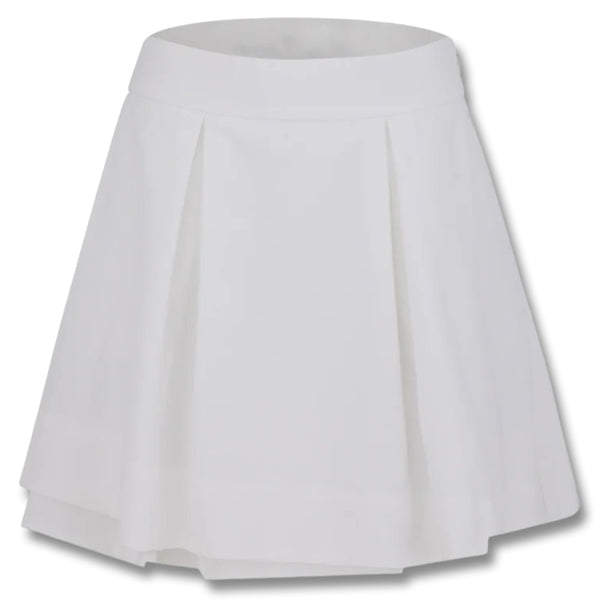 Fairliar Double Layer Flared Golf Skirt White - SS25 Women