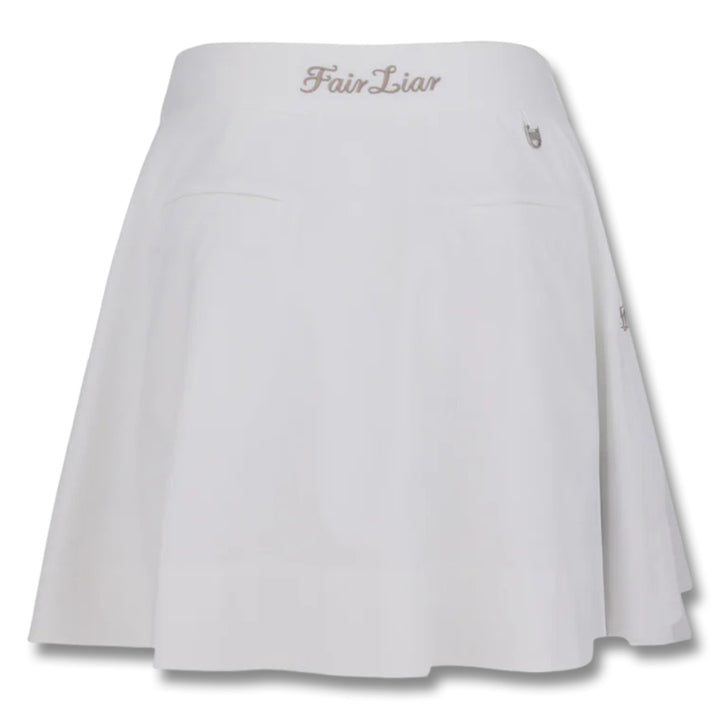 Fairliar Double Layer Flared Golf Skirt White - SS25 Women