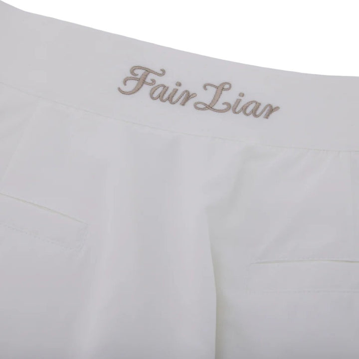 Fairliar Double Layer Flared Golf Skirt White - SS25 Women