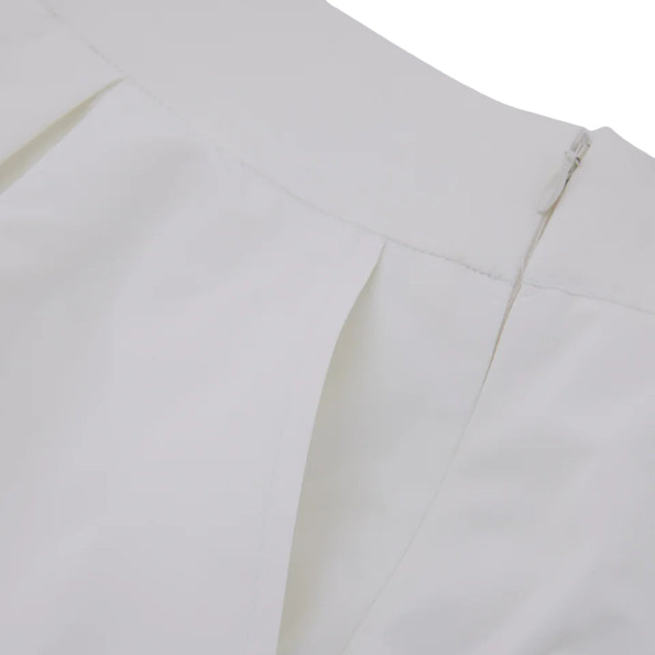 Fairliar Double Layer Flared Golf Skirt White - SS25 Women