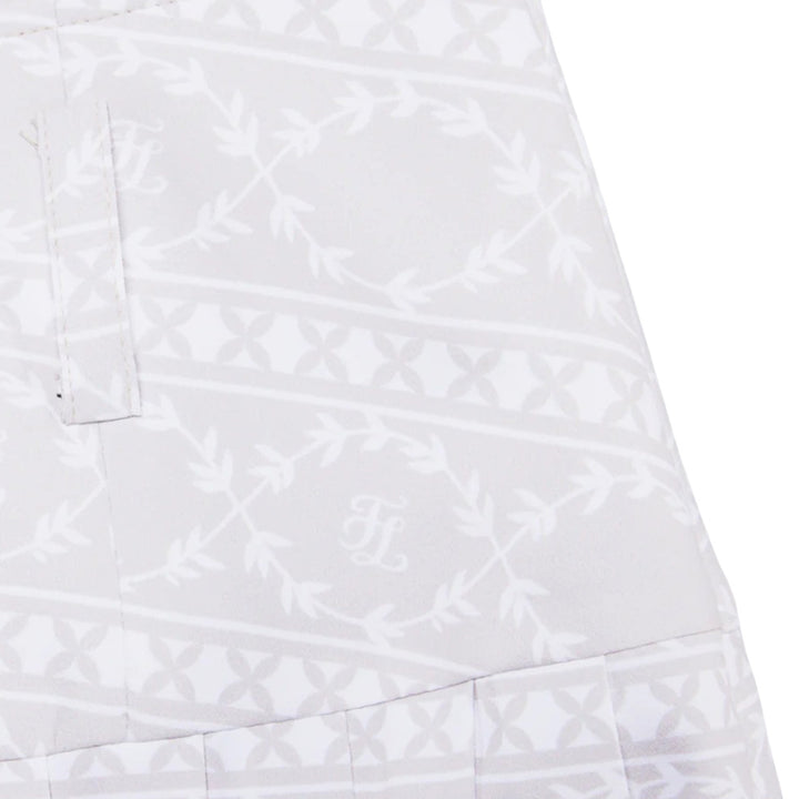 Fairliar High Waist Pattern Golf Skirt Beige - SS25 Women