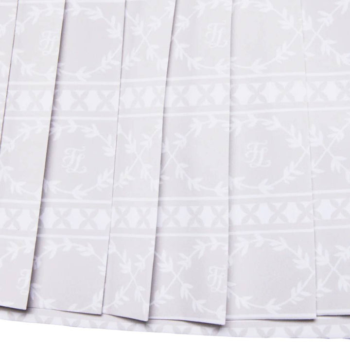 Fairliar High Waist Pattern Golf Skirt Beige - SS25 Women