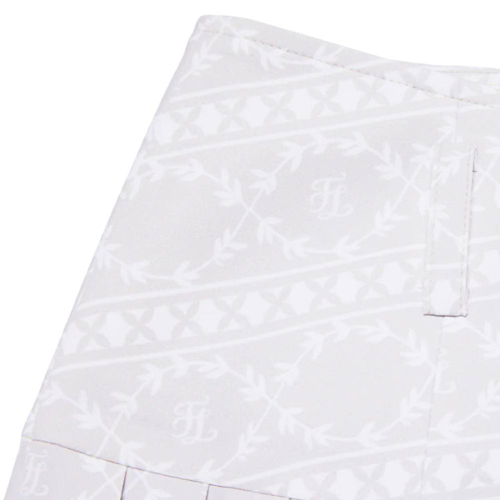 Fairliar High Waist Pattern Golf Skirt Beige - SS25 Women