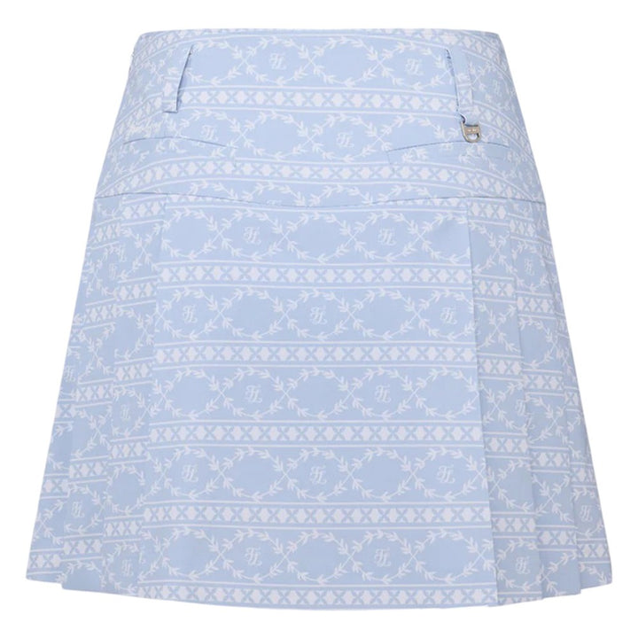 Fairliar High Waist Pattern Golf Skirt Blue - SS25 Women