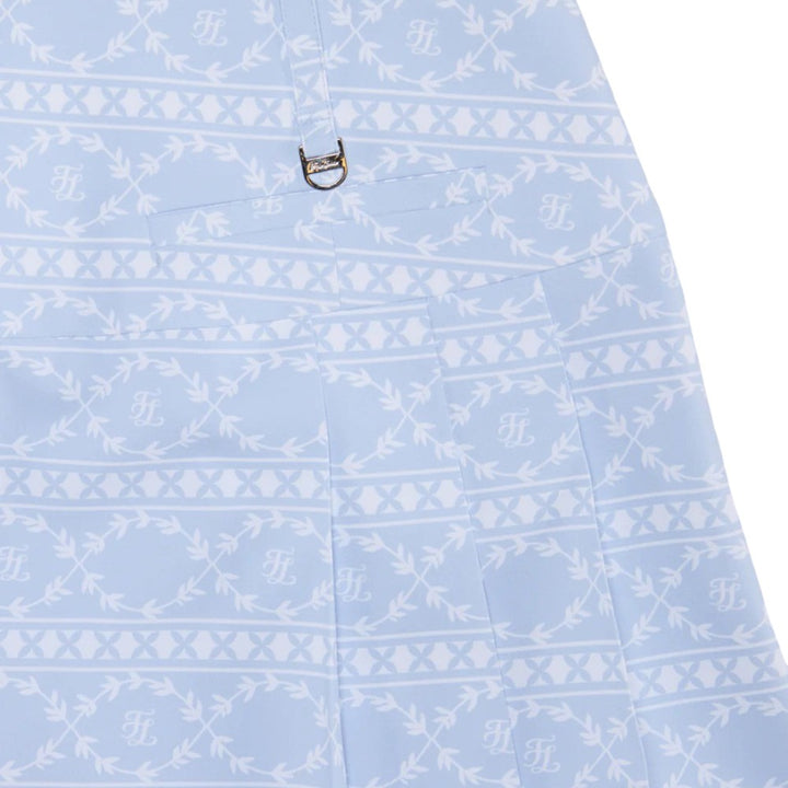 Fairliar High Waist Pattern Golf Skirt Blue - SS25 Women