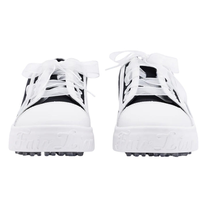 Fairliar Organza Shoe Lace Logo Sneakers Spikeless Golf Shoes Black - SS25 Women