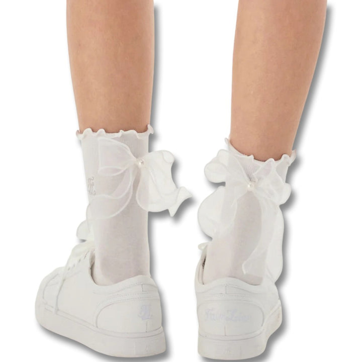 Fairliar Organza Shoe Lace Logo Sneakers Spikeless Golf Shoes White - SS25 Women