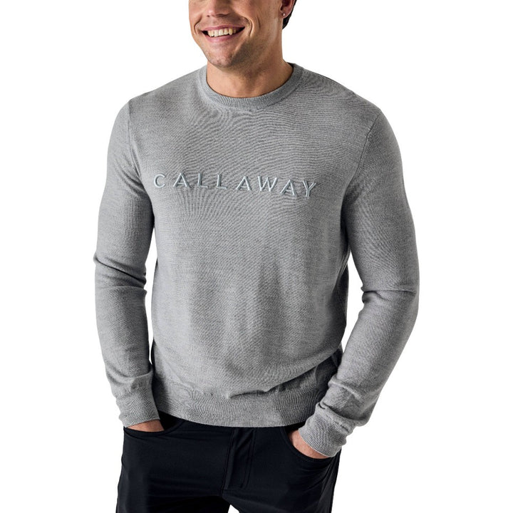 Callaway Legacy Collection Logo Crewneck Golf Sweater Quarry Heather - SP25 Men