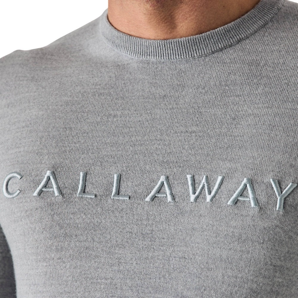Callaway Legacy Collection Logo Crewneck Golf Sweater Quarry