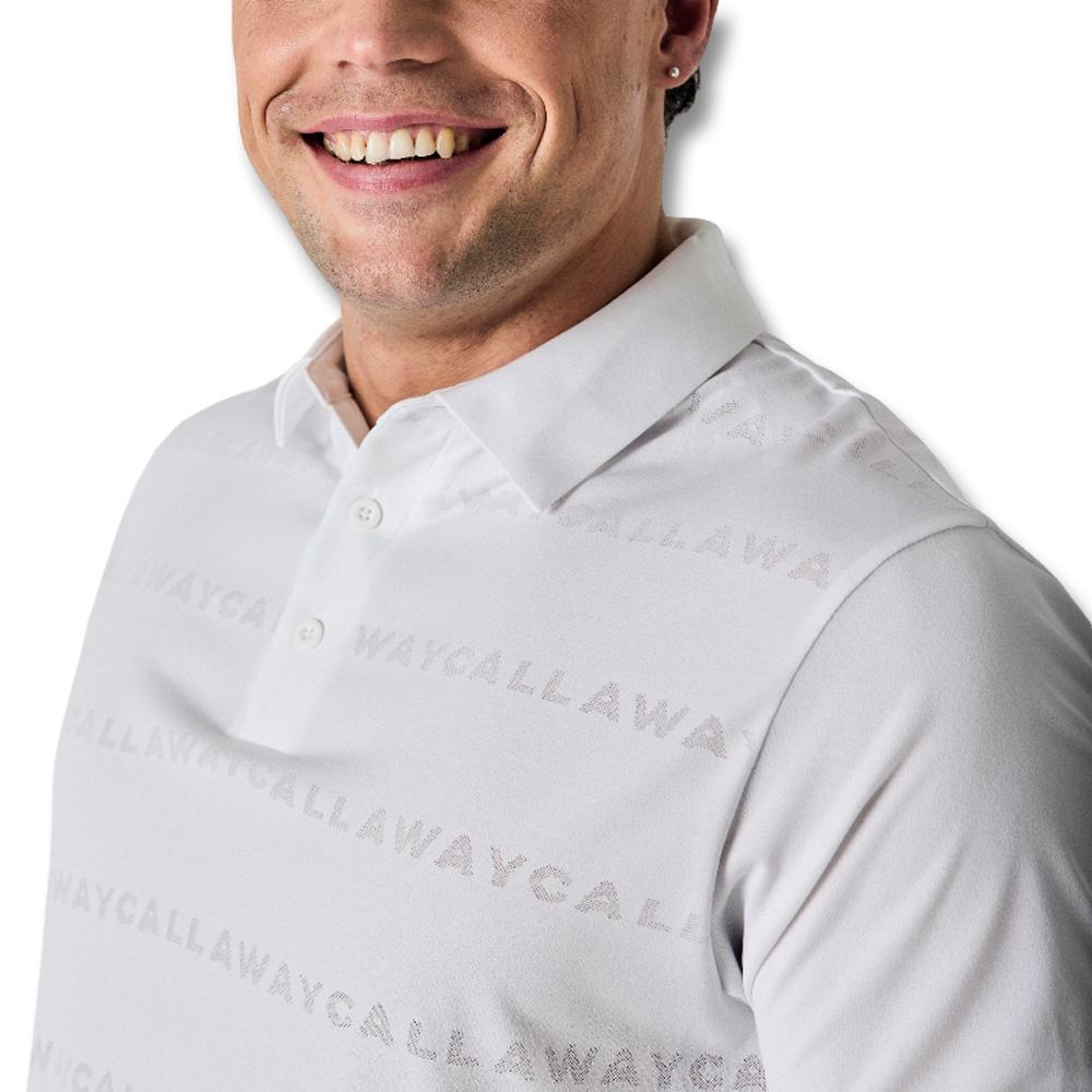 Callaway Legacy Collection Logo Golf Polo Bright White - 25 Men