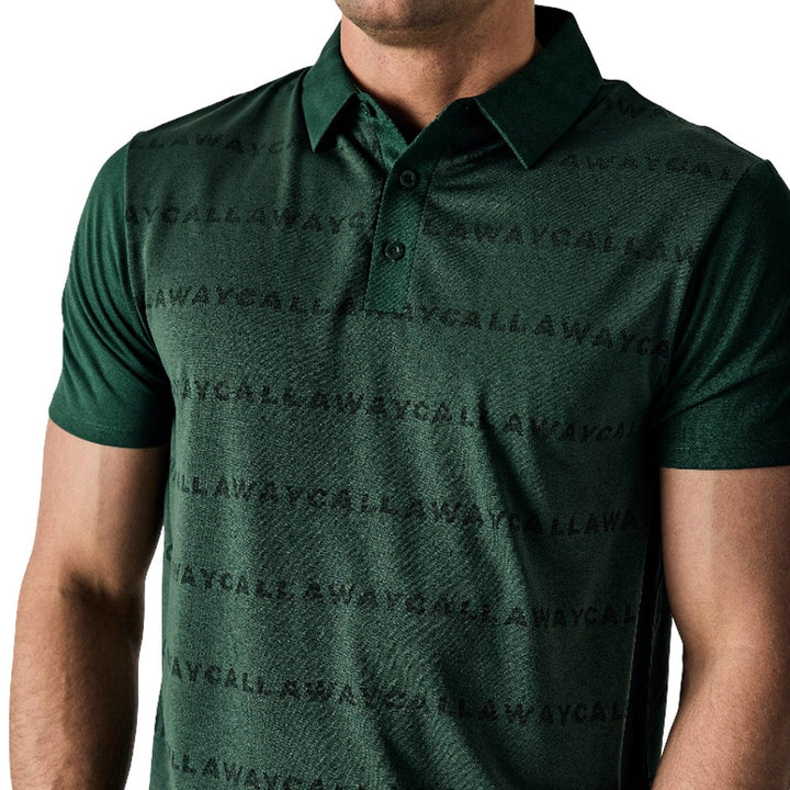 Callaway Legacy Collection Logo Golf Polo Dark Green - 25 Men