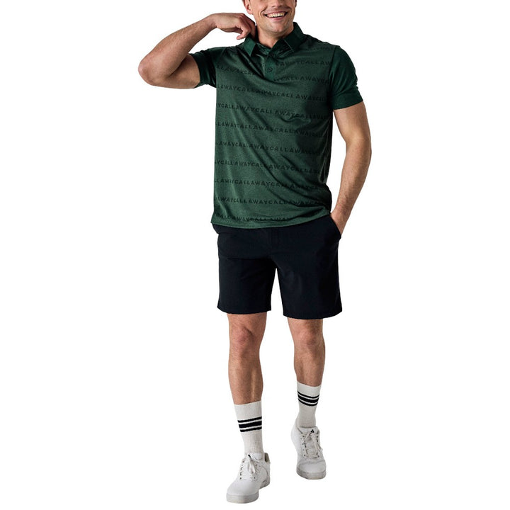 Callaway Legacy Collection Logo Golf Polo Dark Green - 25 Men