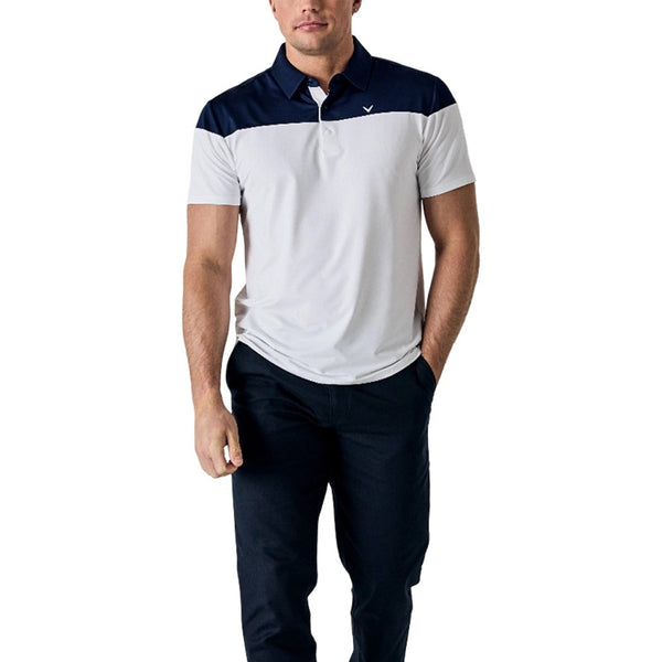Callaway Legacy Collection Triple Track Block Golf Polo Medieval Blue - SP25 Men
