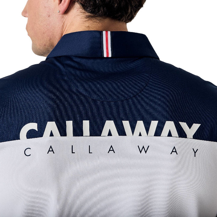 Callaway Legacy Collection Triple Track Block Golf Polo Medieval Blue - SP25 Men