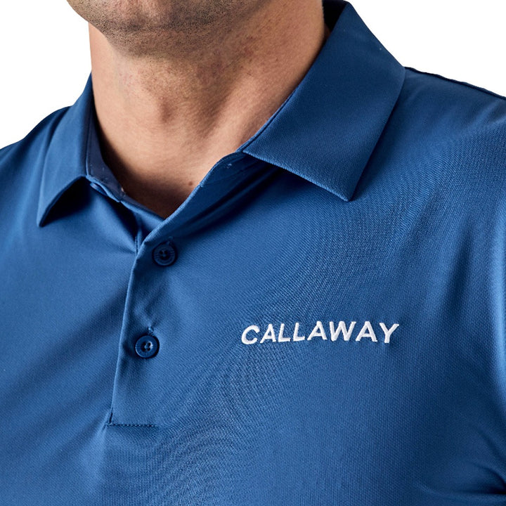 Callaway Legacy Collection Triple Track Sleeve Block Golf Polo Galaxy Blue - SP25 Men
