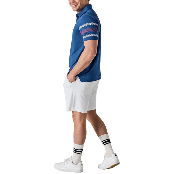 Callaway Legacy Collection Triple Track Sleeve Block Golf Polo Galaxy Blue - SP25 Men