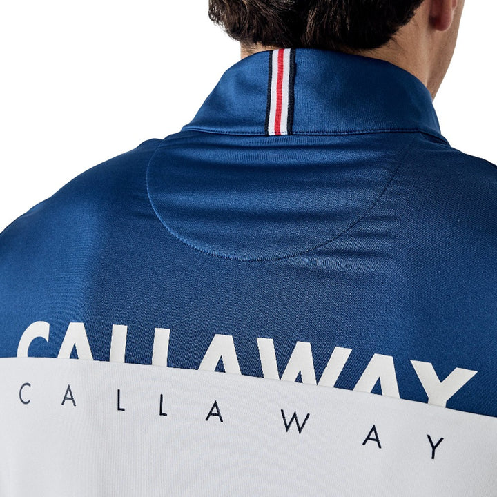 Callaway Legacy Collection Logo Block 1/4 Zip Golf Sweater Bright White - SP25 Men