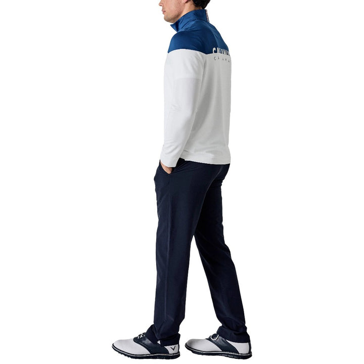 Callaway Legacy Collection Logo Block 1/4 Zip Golf Sweater Bright White - SP25 Men