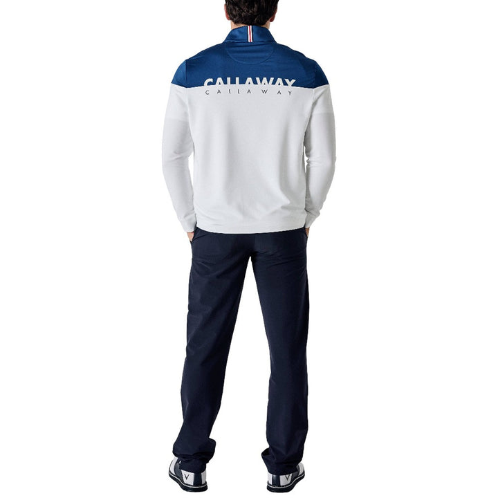 Callaway Legacy Collection Logo Block 1/4 Zip Golf Sweater Bright White - SP25 Men