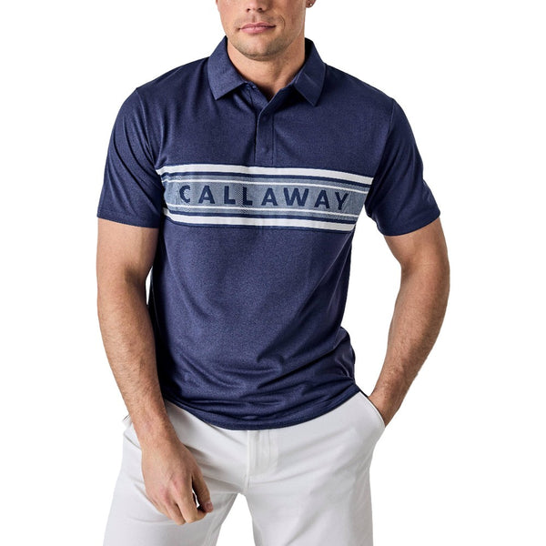 Callaway Legacy Collection Logo Block Golf Polo Medieval Blue - SP25 Men