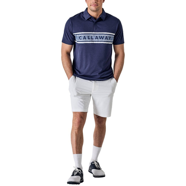 Callaway Legacy Collection Logo Block Golf Polo Medieval Blue - SP25 Men