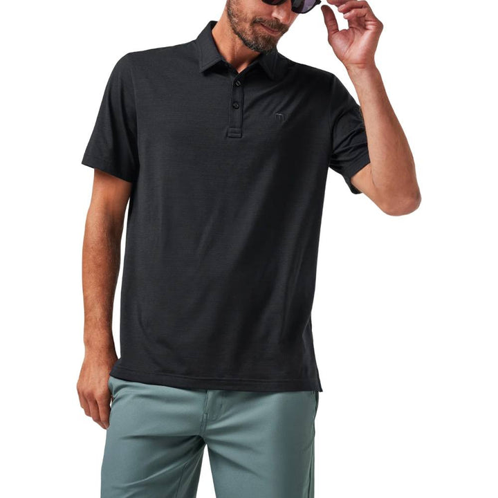 TravisMathew The Heater Golf Polo Black - SS22 Men