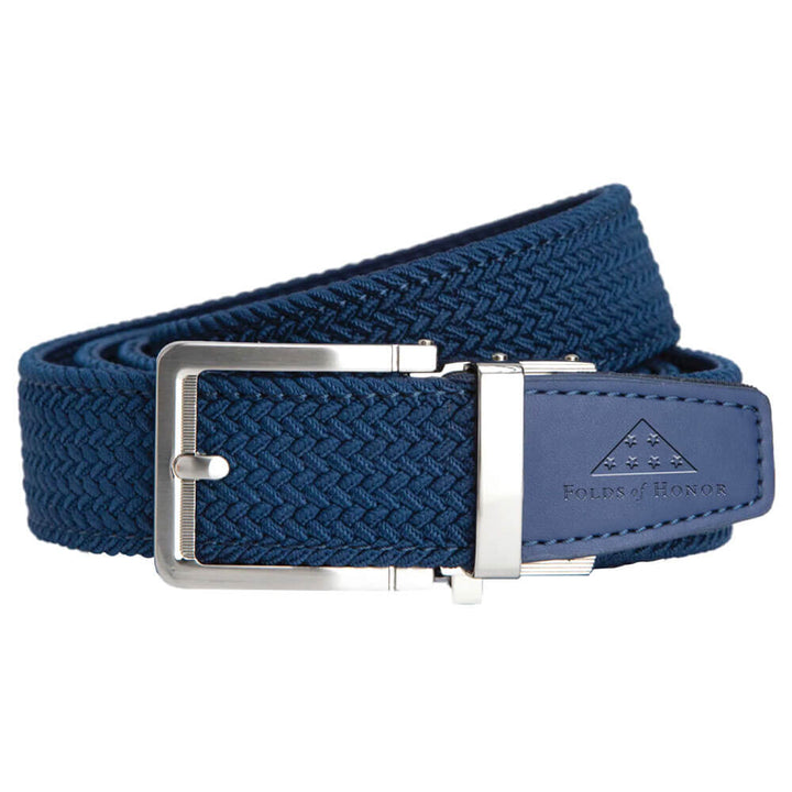 Nexbelt FoH Braided Stamped Tip Ratchet Golf Belt Navy - 25 Men
