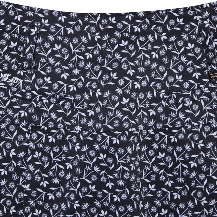Fairliar High Waist Pattern Golf Skirt Black - SS25 Women
