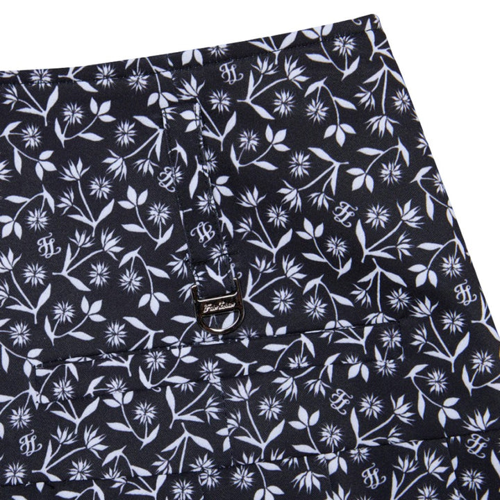 Fairliar High Waist Pattern Golf Skirt Black - SS25 Women