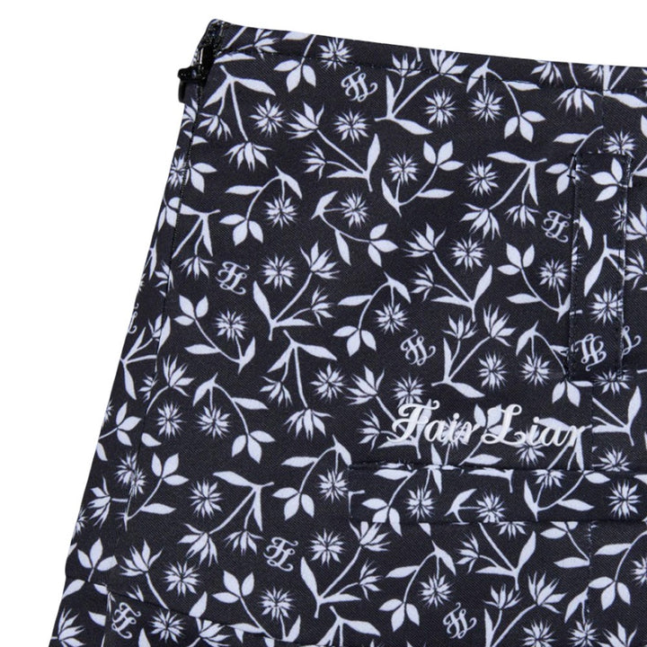Fairliar High Waist Pattern Golf Skirt Black - SS25 Women