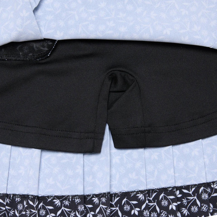 Fairliar High Waist Pattern Golf Skirt Black - SS25 Women