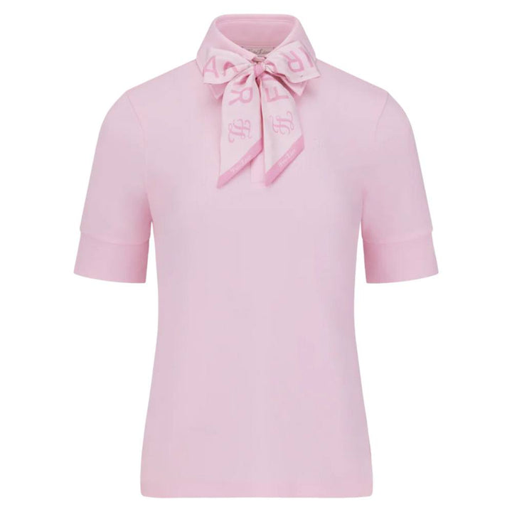 Fairliar Lettering Scarf Shortsleeve Golf Polo Pink - SS25 Women