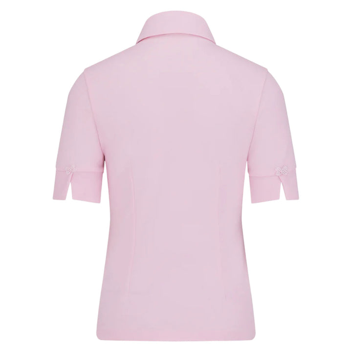 Fairliar Lettering Scarf Shortsleeve Golf Polo Pink - SS25 Women