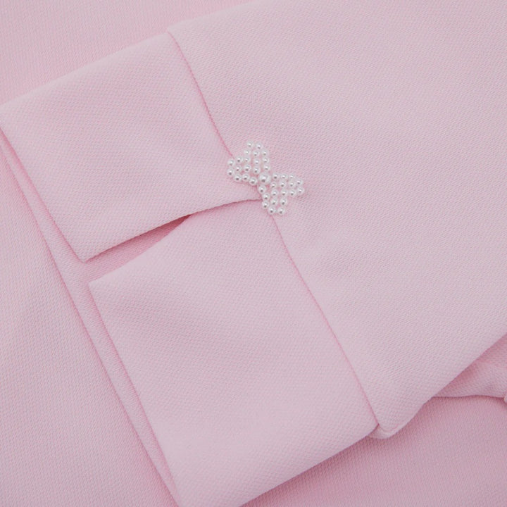 Fairliar Lettering Scarf Shortsleeve Golf Polo Pink - SS25 Women